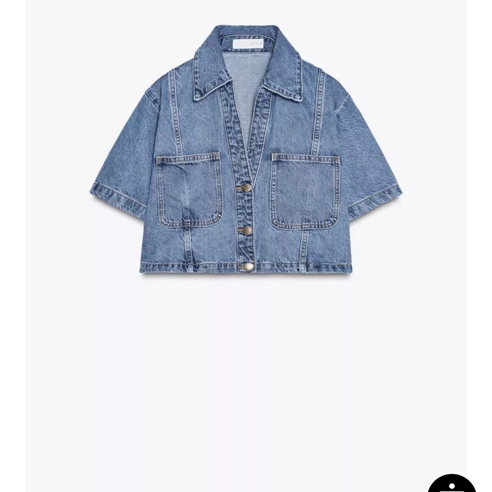 Zara Crop Denim Top